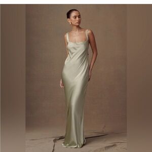 Meshki Sage Satin Dress